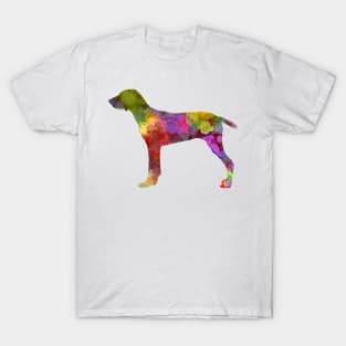 Wirehaired Slovakian Pointer  in watercolor T-Shirt